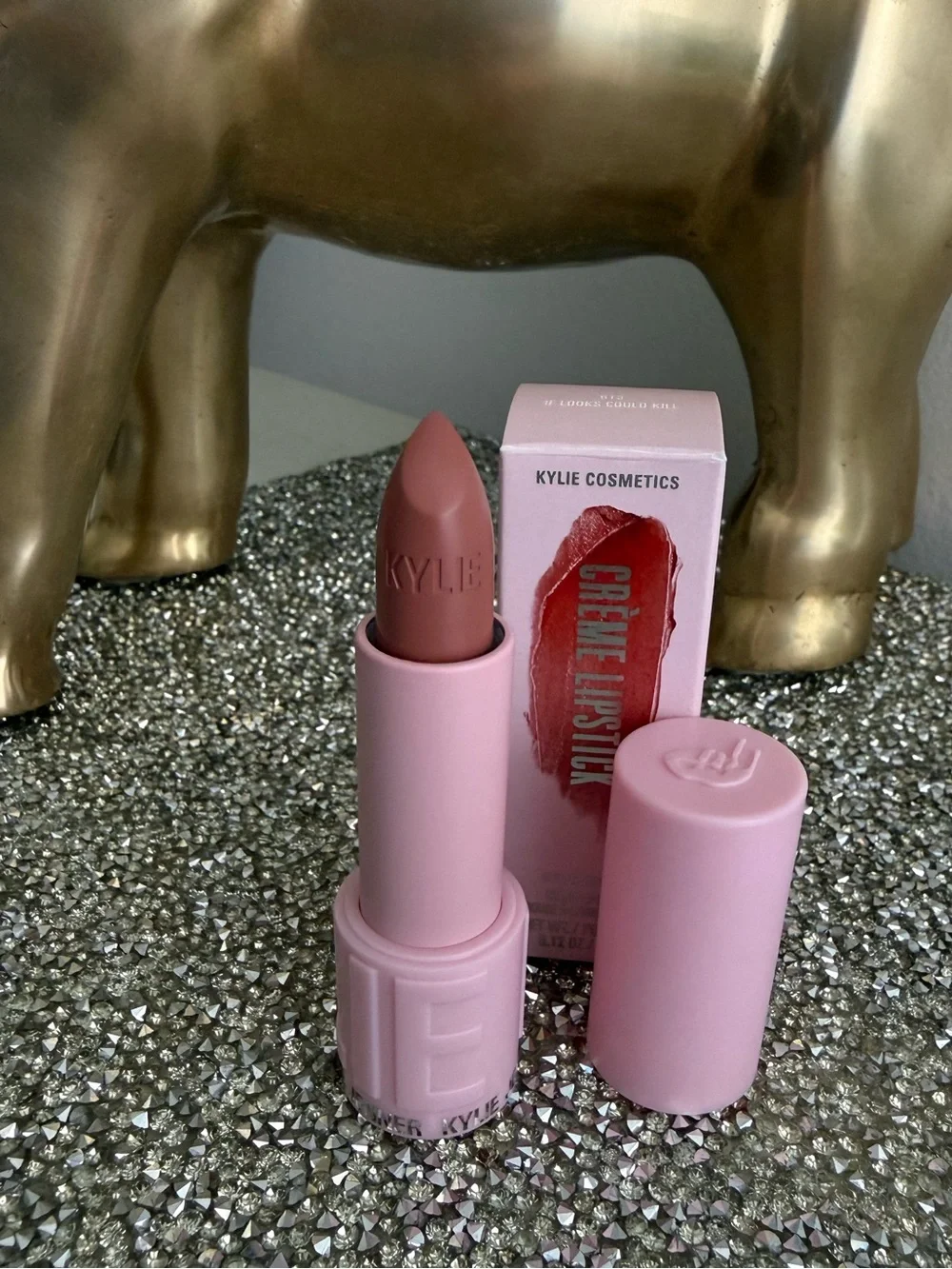 Kylie Jenner Crème Lipstick 613 If Looks Could Kill Nude Brown Women Makeup